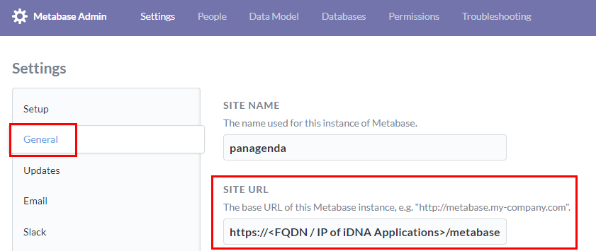 iDNA Applications > How to download full results from Metabase in iDNA Applications > metabaseAdminURL.png
