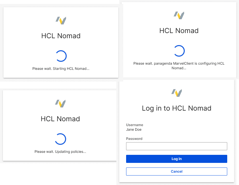 HCL Nomad Web 1.0.7 Start process