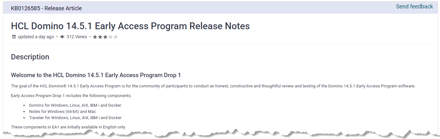 Release Notes HCL 14.5.1
