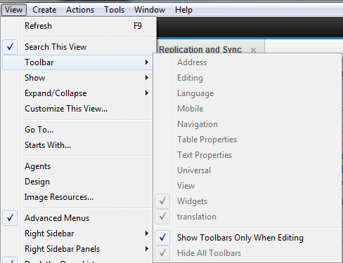 Show Toolbar Only When Editing