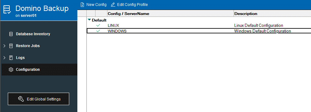 Example: A Backup Database for Domino