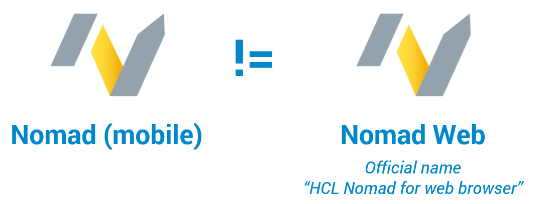 HCL Nomad mobile & HCL Nomad Web are not the same