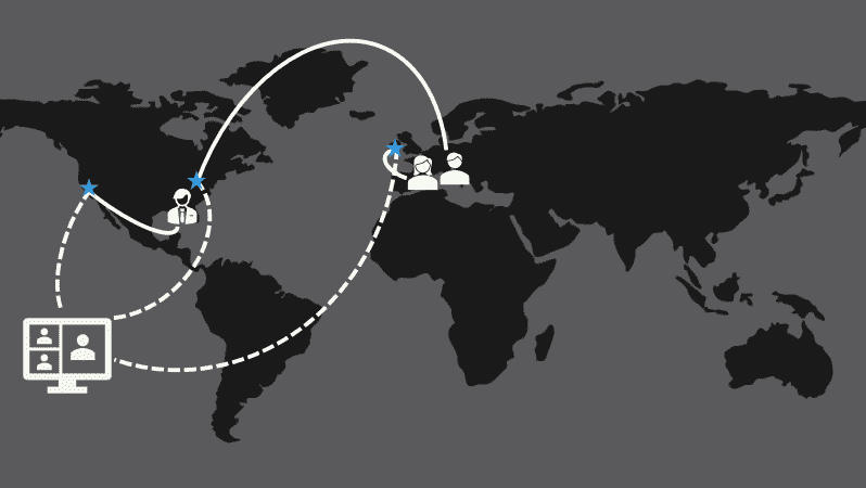 Routing lines over the global map