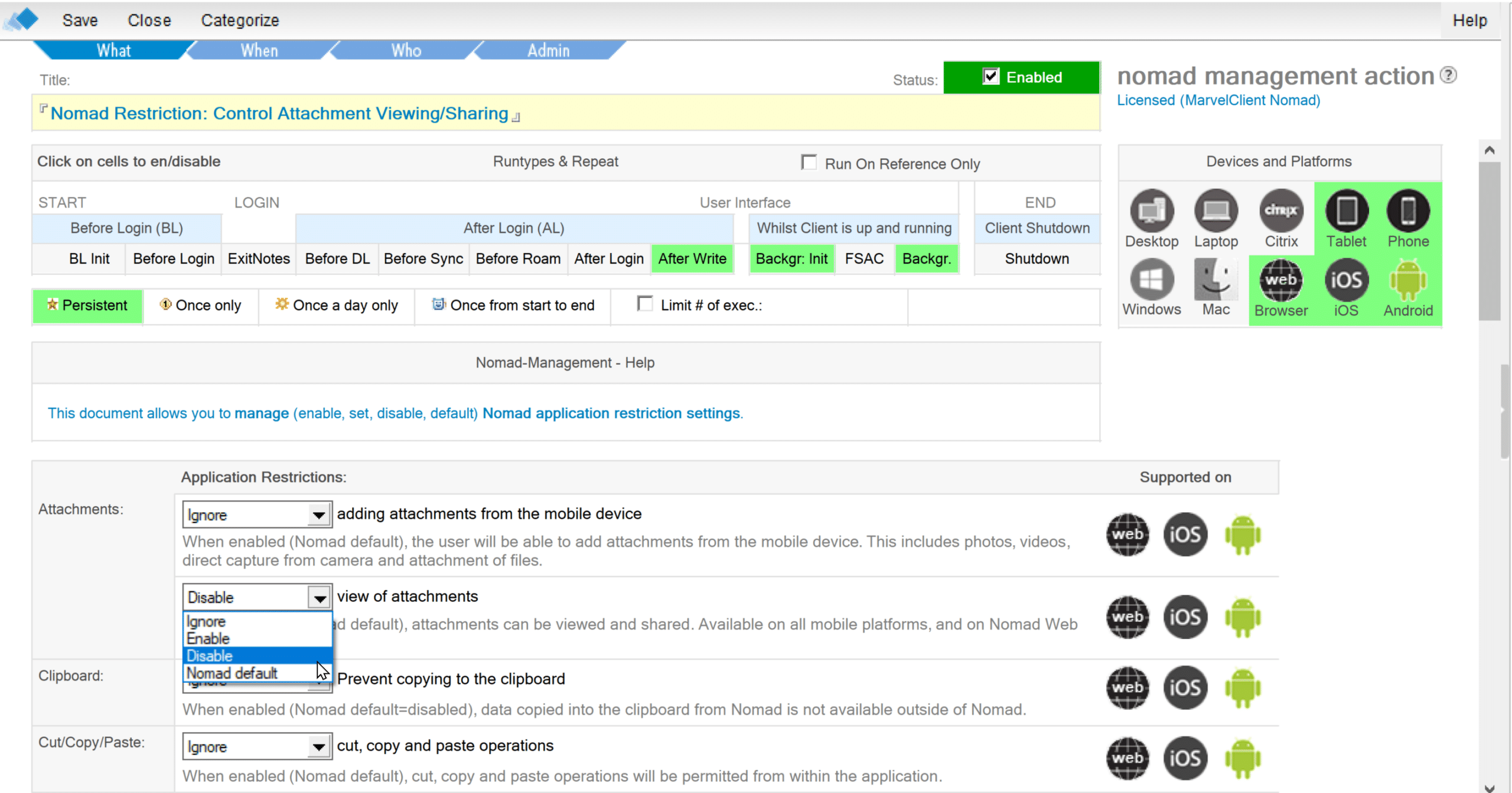 New MarvelClient Nomad restriction
