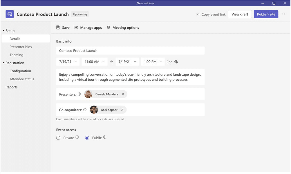 Microsoft Teams Premium | Advanced Webinar Settings