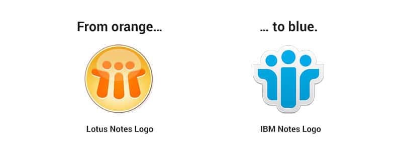lotus logo to ibm logo